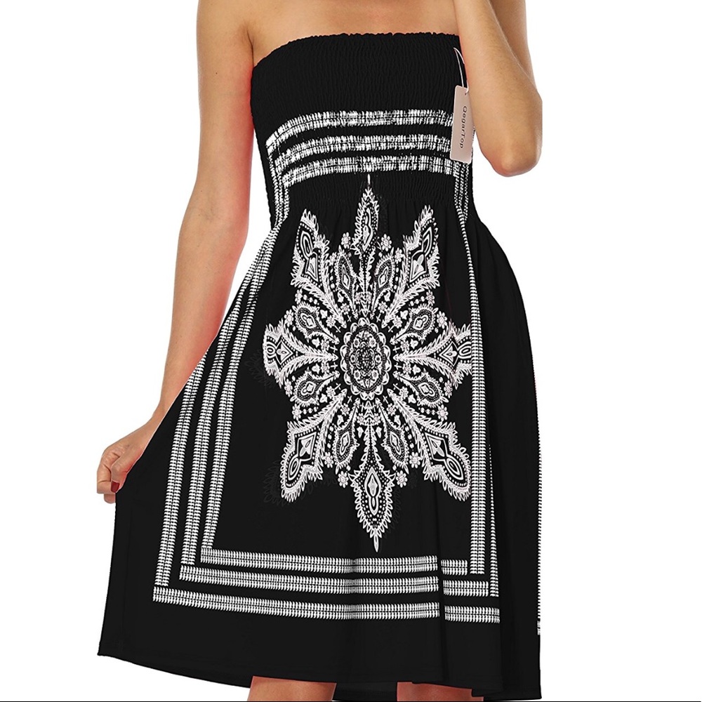 Strapless beach coverup